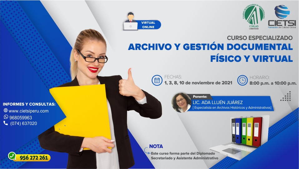 CURSO ARCHIVO Y GESTIÓN DOCUMENTAL FÍSICO Y VIRTUAL 2021