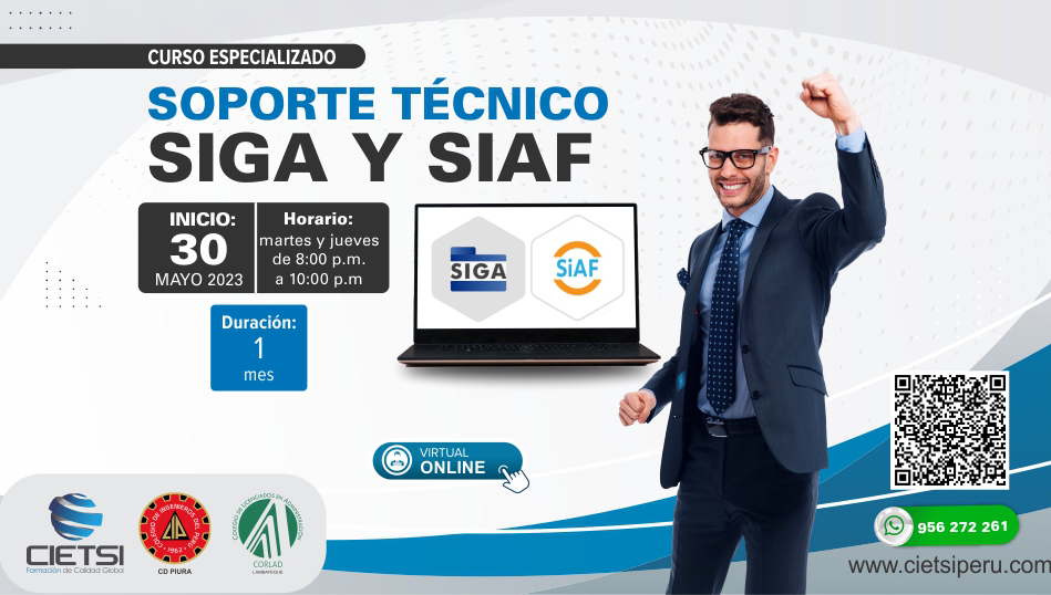 CURSO SOPORTE TÉCNICO SIGA Y SIAF 2023
