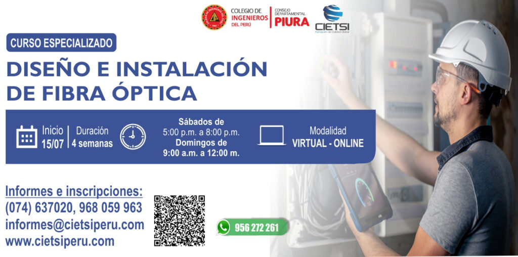 CURSO DISEÑO E INSTALACION DE FIBRA OPTICA 2023