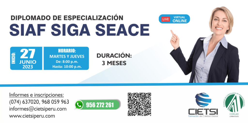 Diplomado SIAF SIGA SEACE 2023