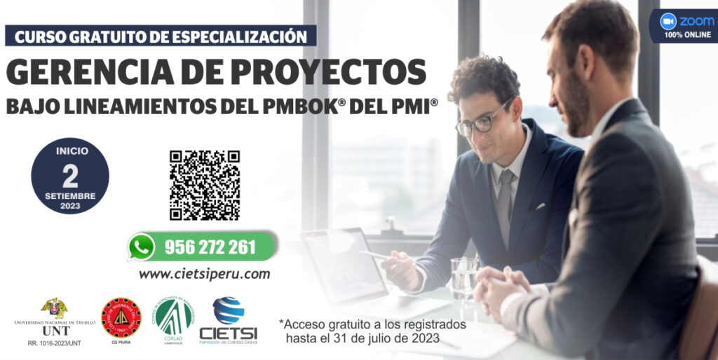 CURSO GRATUITO GERENCIA DE PROYECTOS PMBOK DEL PMI 2023