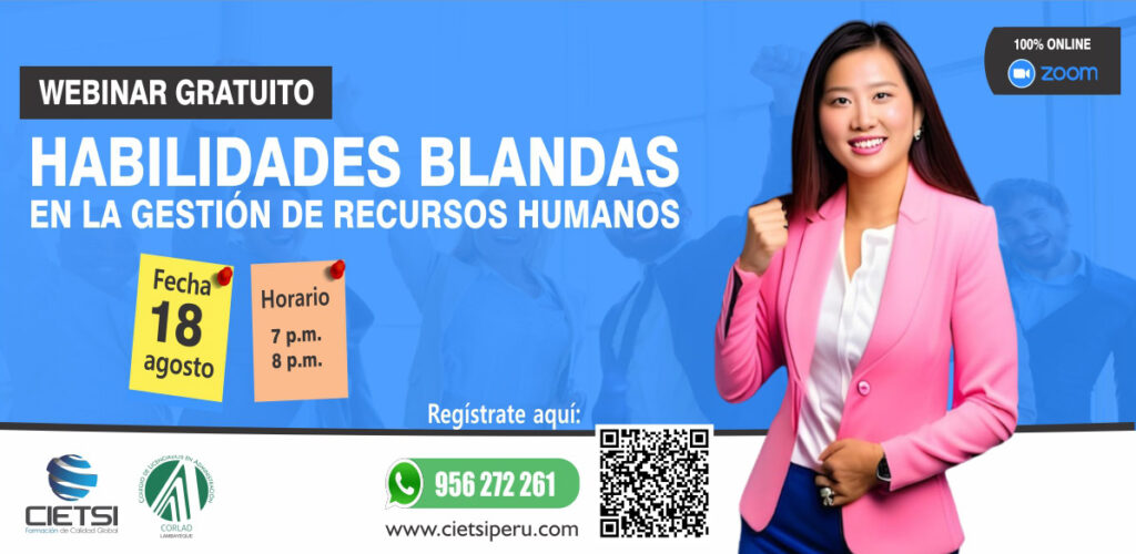 WEBINAR GRATUITO HABILIDADES BLANDAS EN LA GESTIÓN DE RECURSOS HUMANOS 2023
