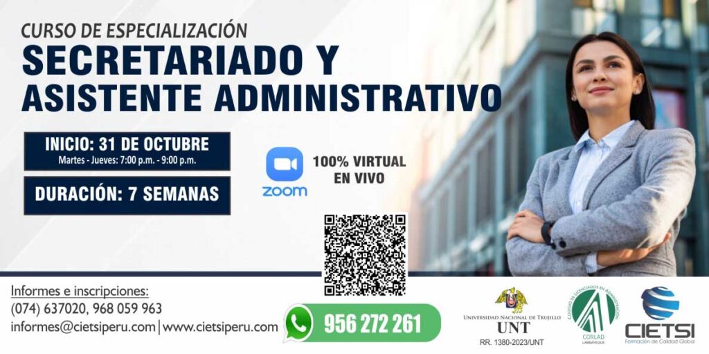 CURSO SECRETARIADO Y ASISTENTE ADMINISTRATIVO 2023