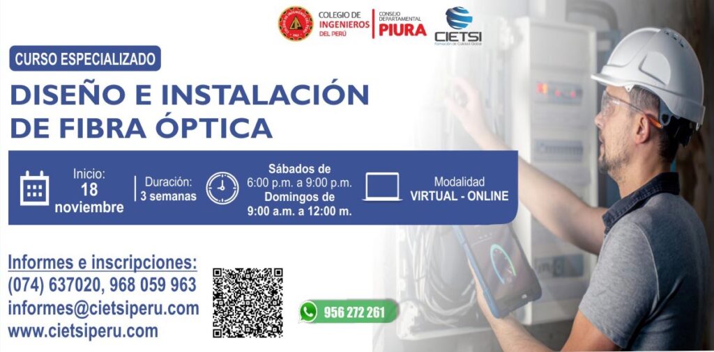 CURSO DISEÑO E INSTALACIÓN DE FIBRA OPTICA 2023