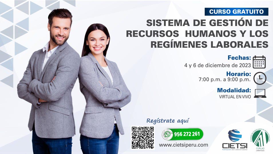 CURSO SISTEMA DE GESTION DE RECURSOS HUMANOS 2023