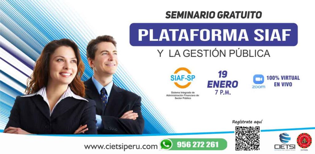 SEMINARIO GRATUITO SIAF Y LA GESTION PUBLICA 2023