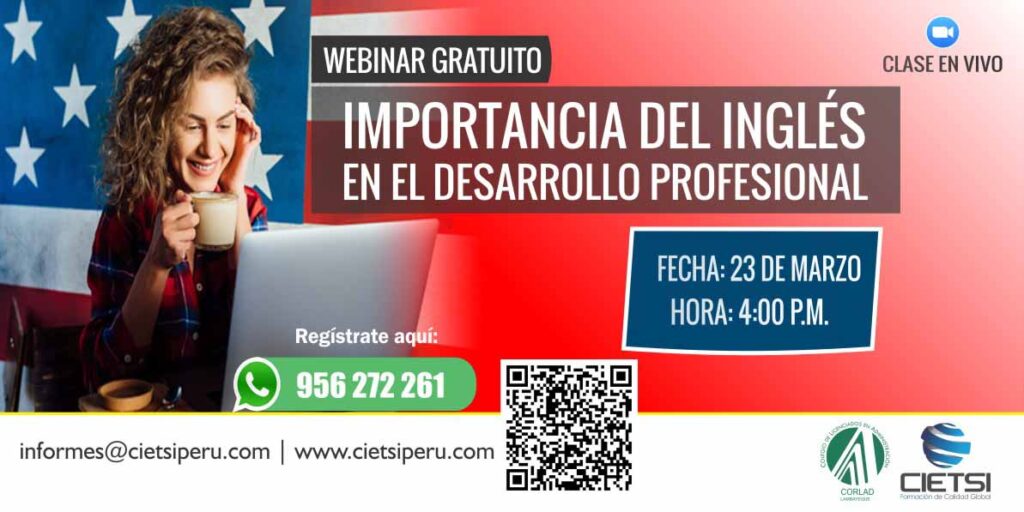 WEBINAR GRATUITO IMPORTANCIA DEL INGLES EN EL DESARROLLO PROFESIONAL