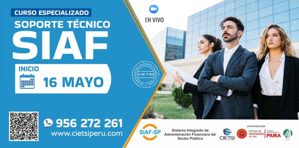 CURSO SOPORTE TÉCNICO SIAF 2024
