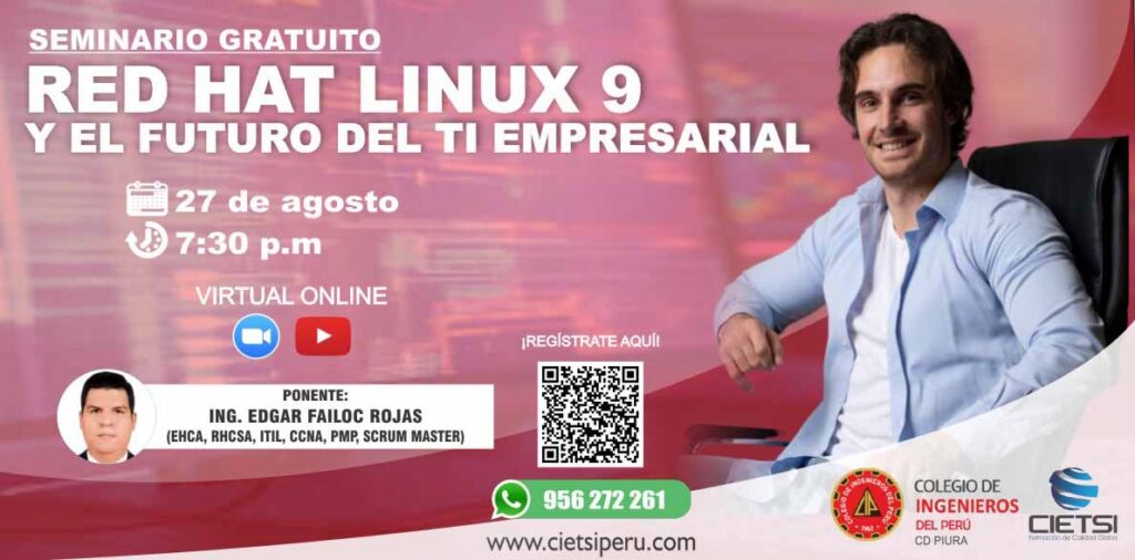 SEMINARIO GRATUITO RED HAT LINUX 9 2024