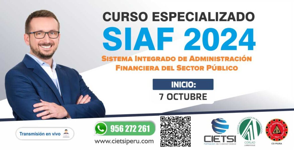 CURSO ESPECIALIZADO SIAF 2024