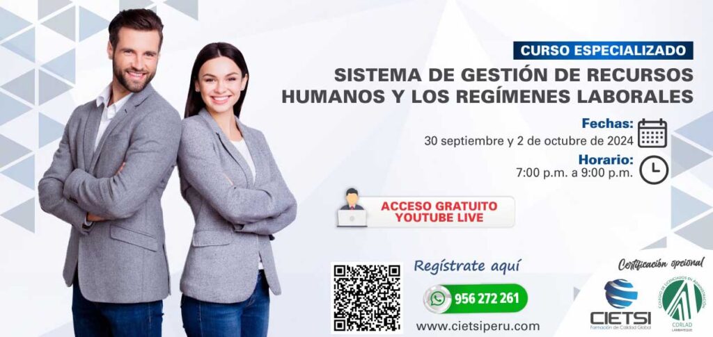 CURSO SISTEMA DE GESTIÓN DE RECURSOS HUMANOS Y LOS REGÍMENES LABORALES