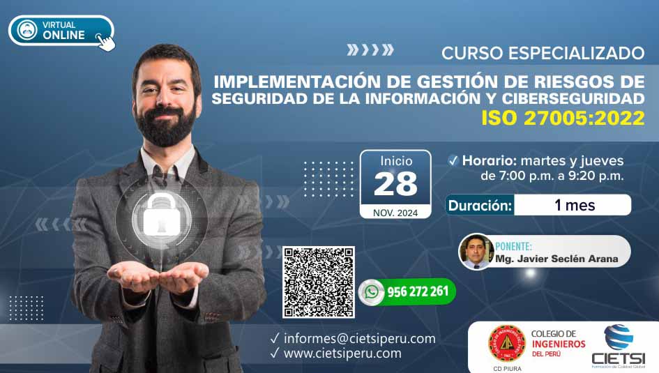 CURSO IMPLEMENTACION DE GESTION DE RIESGOS SI Y CIBEREGURIDAD 27005