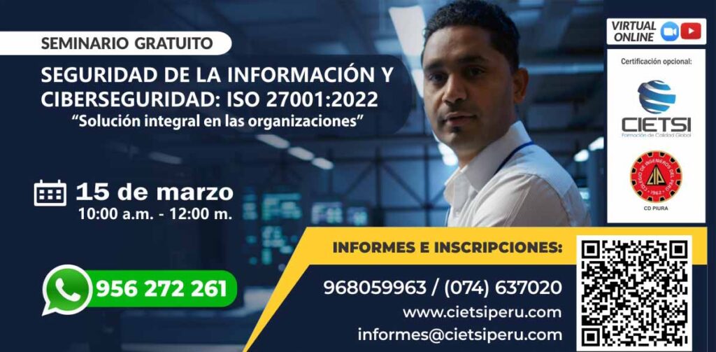 SEMINARIO SEGURIDAD DE LA INFORMACIÓN Y CIBERSEGURIDAD