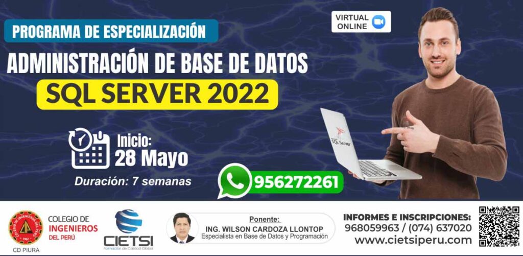 PROGRAMA ADMINISTRACIÓN DE BASE DE DATOS CON SQL 2022