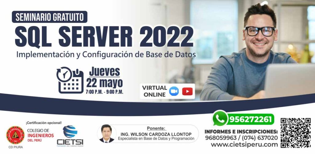 SEMINARIO GRATUITO SQL SERVER 2022