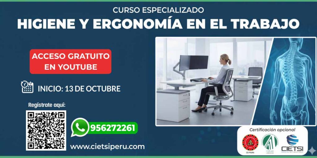 CURSO HIGIENE Y ERGONOMÍA EN EL TRABAJO 2025