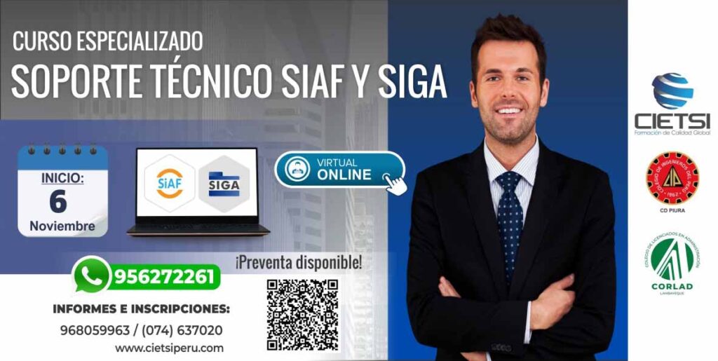 CURSO SOPORTE TECNICO SIAF Y SIGA MEF 2025