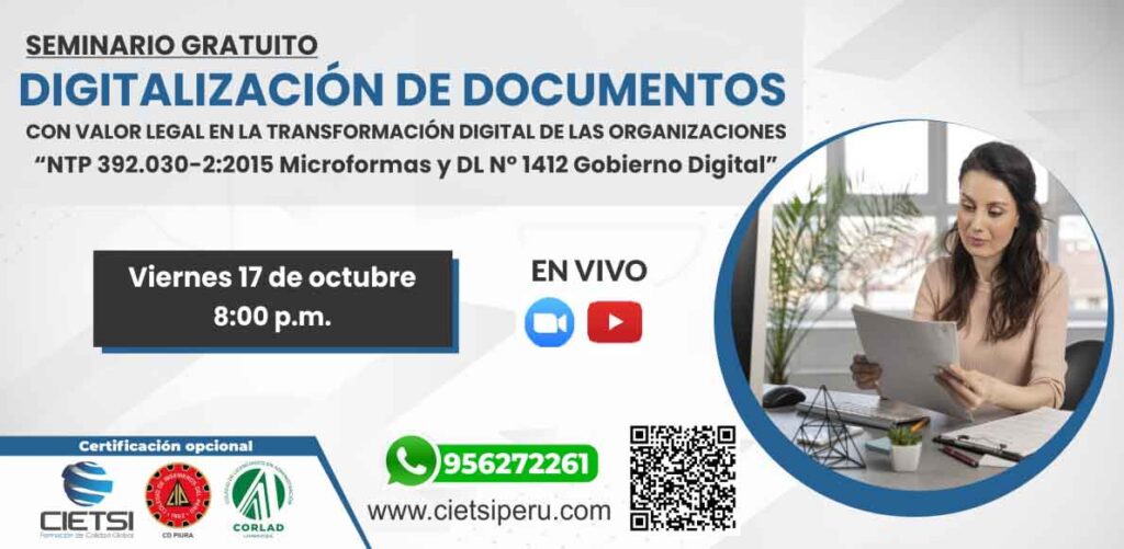 SEMINARIO DIGITALIZACIÓN DE DCUMENTOS