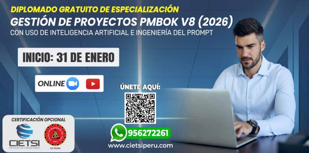 DIPLOMADO DE ESPECIALIZACIÓN EN GESTIÓN DE PROYECTOS PMBOK V8 2025