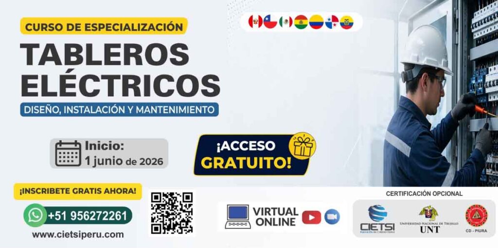 CURSO DE ESPECIALIZACIÓN EN TABLEROS ELECTRICOS 2026 2