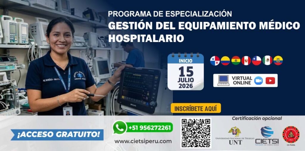 PROGRAMA GRATUITO GESTIÓN DEL EQUIPAMIENTO MEDICO HOSPITALARIO