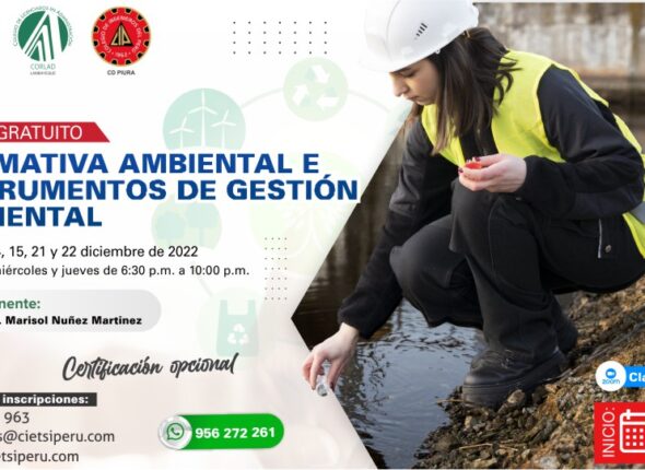 CURSO ESPECIALIZADO NORMATIVA AMBIENTAL E INSTRUMENTOS DE GESTIÓN AMBIENTAL 2022