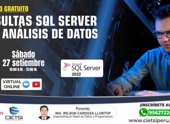 SEMINARIO GRATUITO CONSULTAS SQL SERVER PARA ANÁLISIS DE DATOS 2025