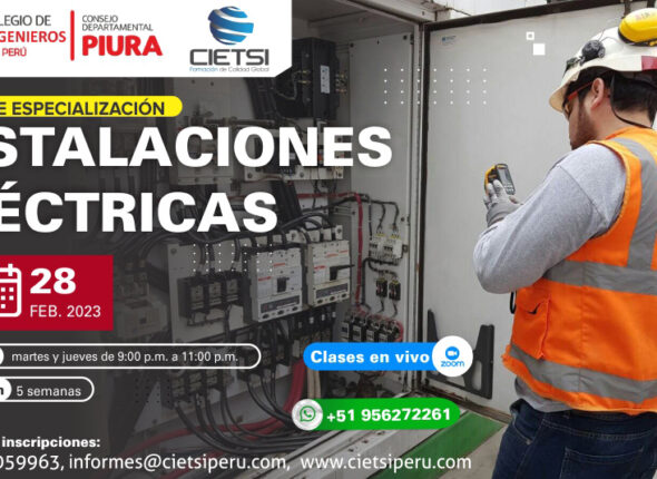 CURSO DE ESPECIALIZACIÓN EN INSTALACIONES ELÉCTRICAS