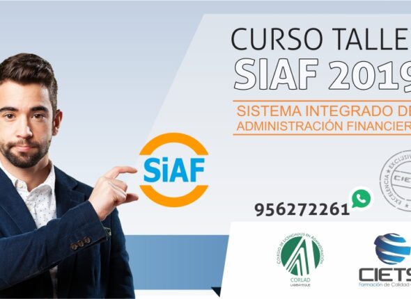 CURSO TALLER SISTEMA INTEGRADO DE ADMINISTRACIÓN FINANCIERA DE LOS RECURSOS PÚBLICOS SIAF RP OCTUBRE 2019