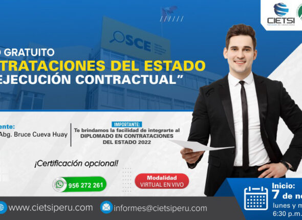 CURSO DE ESPECIALIZACIÓN EN CONTRATACIONES DEL ESTADO “EJECUCIÓN CONTRACTUAL”
