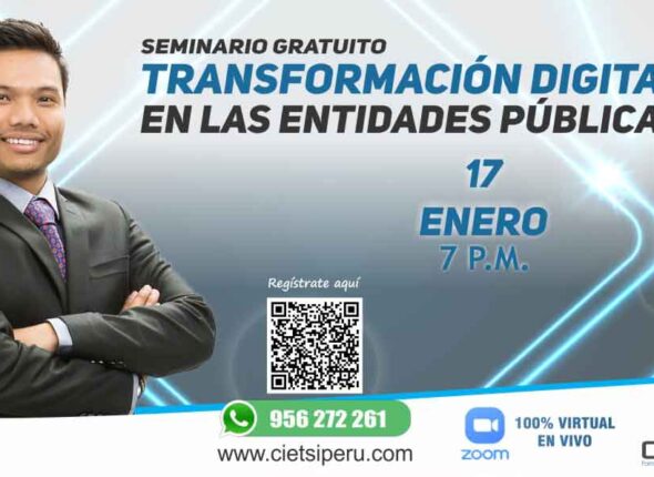 SEMINARIO GRATUITO TRANSFORMACIÓN DIGITAL EN LAS ENTIDADES PÚBLICAS 2024