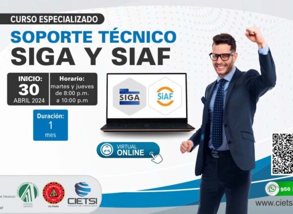 CURSO ESPECIALIZADO SOPORTE TÉCNICO SIGA Y SIAF 2024