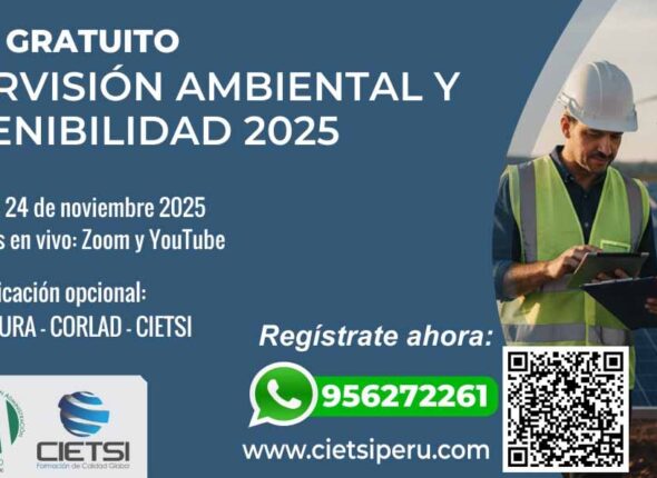 CURSO GRATUITO EN SUPERVISIÓN AMBIENTAL Y SOSTENIBILIDAD 2025