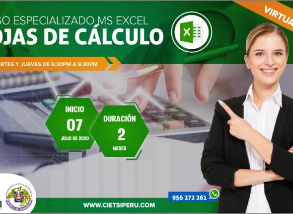 CURSO DE ESPECIALIZACIÓN EN MICROSOFT EXCEL 2020