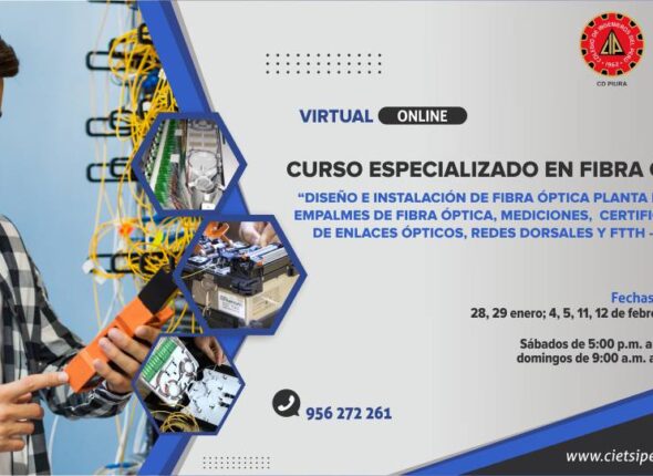 CURSO ESPECIALIZADO EN FIBRA ÓPTICA 2023
