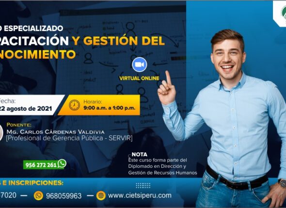 CURSO ESPECIALIZADO CAPACITACIÓN Y GESTIÓN DEL CONOCIMIENTO 2021