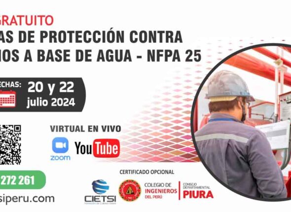 CURSO GRATUITO EN SISTEMAS DE PROTECCIÓN CONTRA INCENDIOS A BASE DE AGUA - NFPA 25