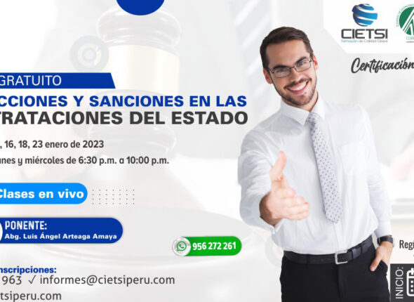 CURSO ESPECIALIZADO INFRACCIONES Y SANCIONES EN LAS CONTRATACIONES DEL ESTADO 2023