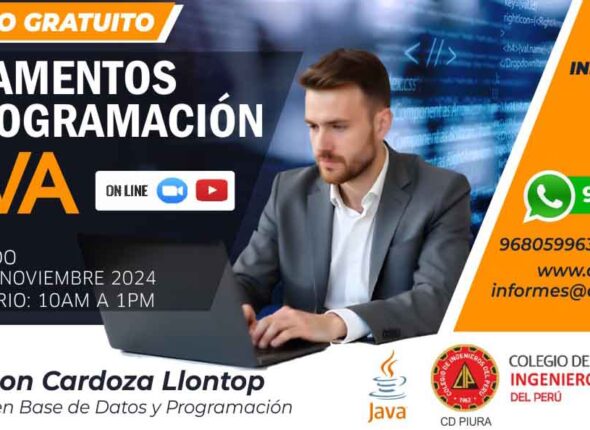 SEMINARIO GRATUITO FUNDAMENTOS DE PROGRAMACIÓN JAVA