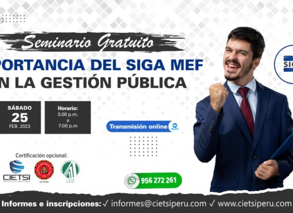 SEMINARIO IMPORTANCIA DEL SIGA MEF EN LA GESTIÓN PÚBLICA 2023