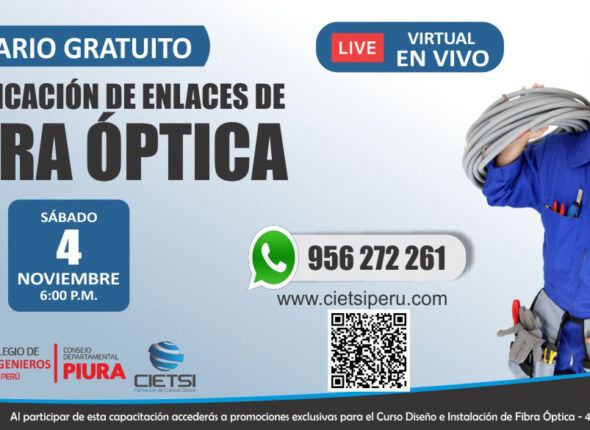 SEMINARIO GRATUITO CERTIFICACIÓN DE ENLACES DE FIBRA ÓPTICA 2023