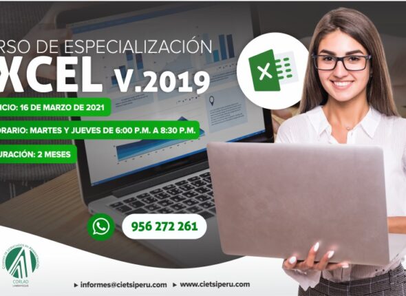 CURSO DE ESPECIALIZACIÓN EN EXCEL 2021