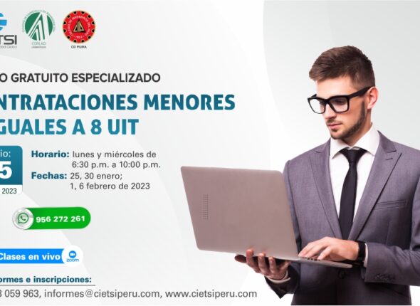 CURSO ESPECIALIZADO CONTRATACIONES MENORES O IGUALES A 8 UIT 2023