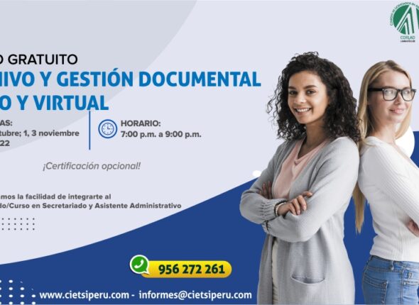 CURSO ESPECIALIZADO ARCHIVO Y GESTIÓN DOCUMENTAL FÍSICO Y VIRTUAL 2022