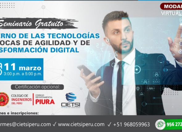 SEMINARIO GOBIERNO DE LAS TECNOLOGÍAS EN ÉPOCAS DE AGILIDAD Y DE TRANSFORMACIÓN DIGITAL