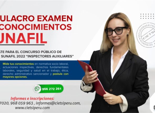 SIMULACRO EXAMEN DE CONOCIMIENTOS SUNAFIL 2022