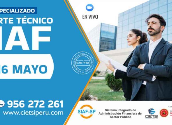 CURSO ESPECIALIZADO SOPORTE TÉCNICO SIAF 2024