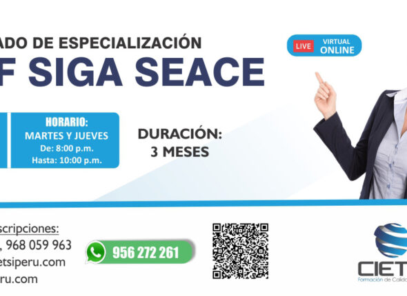 DIPLOMADO DE ESPECIALIZACIÓN SIAF SIGA SEACE 2023 (3ERA EDICIÓN)