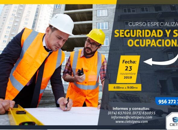 CURSO ESPECIALIZADO SEGURIDAD Y SALUD OCUPACIONAL 2019