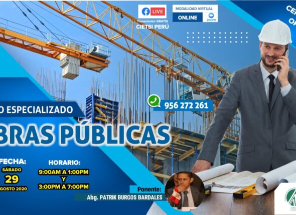CURSO ESPECIALIZADO OBRAS PÚBLICAS 2020